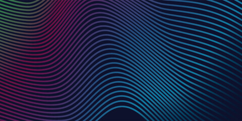 Abstract Colorful Gradient Waves: Modern Digital Background With Rainbow Lines And Texture For Design Projects
