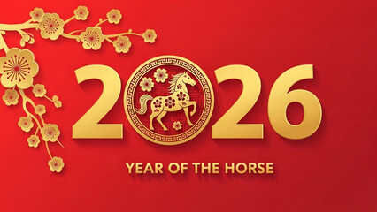 Naklejka premium Japanese New Year 2026 Vector Illustration Set – Year of the Horse, Traditional Decorations, Greeting Cards and Seasonal Elements 
