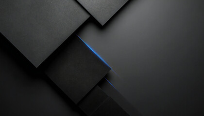 Dark Abstract Geometric Background with Blue Accent.