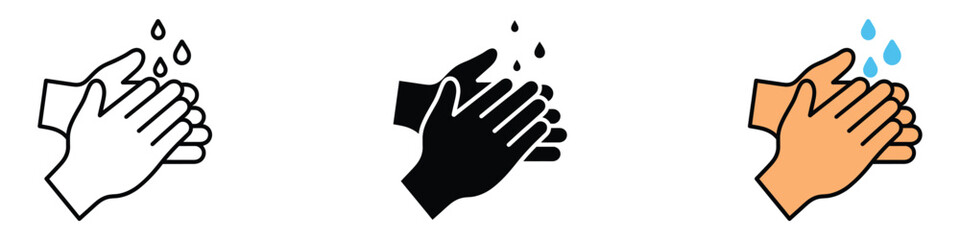 Obraz premium Handwashing icon vector. hygiene and cleanliness symbol. vector illustration.
