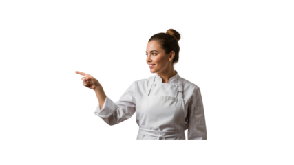 Chef pointing to the left