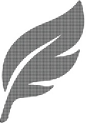 A serene illustration of a single leaf in a peaceful environment from a close-up viewpoint