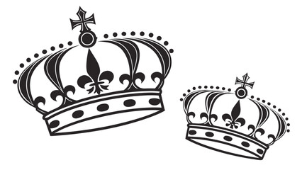 Intricate Crown Designs Royalty Symbols Decorative Elements Vector Illustration