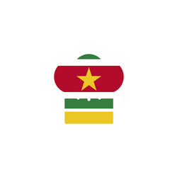 Suriname Flag Chef Hat In Icon