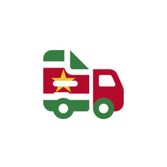 Suriname Flag Document Delivery In Icon