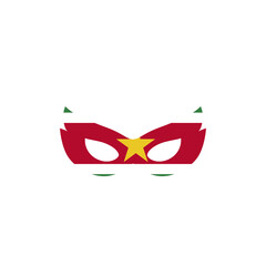 Suriname Flag Eyes Mask In Icon