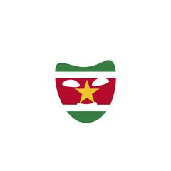 Suriname Flag Face Mask In Icon