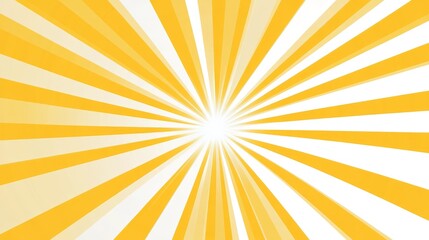 Vibrant yellow sunburst background radiating with bright light and dynamic energy perfect for eye catching designs.