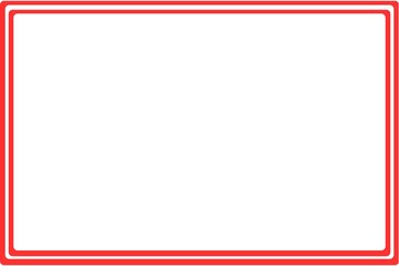Obraz premium Red frame with white background, illustration, simple lining frame