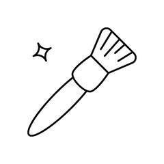 Fototapeta premium Makeup Brush icon clean and modern vector illustration