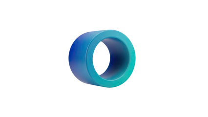 Gradient Ring Shape: Blue to Teal