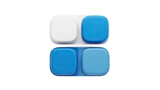 Minimalist Blue and White Square Containers - Powered by Adobe
