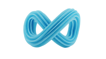 Abstract Blue Infinity Symbol with Textured Surface