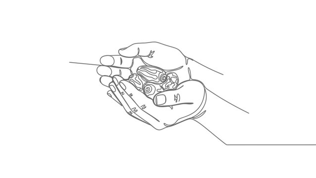 Delicate Hands Cupping Small Frog