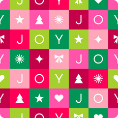 Symbol geometric elements with square pattern design for christmas and new year celebration background