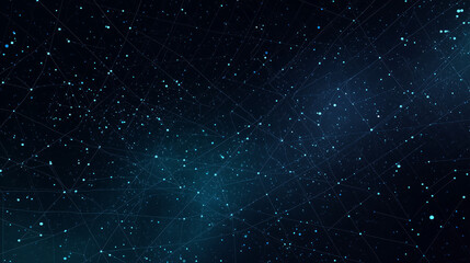 Fototapeta premium Abstract Star Map in Space with Minimal Lines and Cosmic Grid