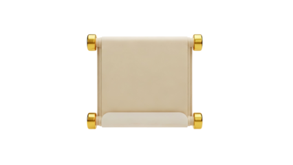 Elegant Beige Scroll with Gold Accents