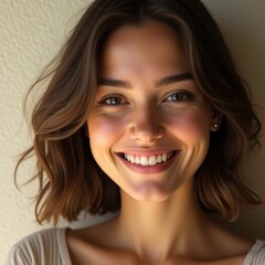 Young woman smiling brightly