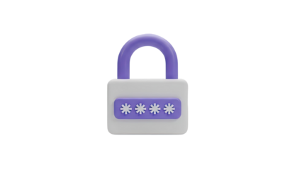 3D Icon: Secure Lock with Password Input