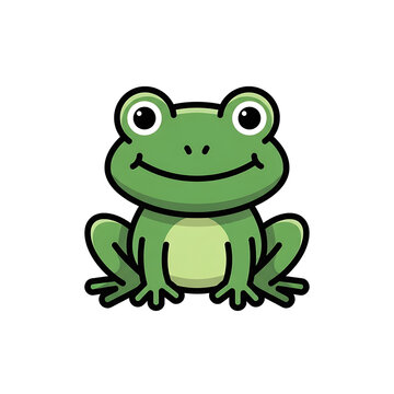 Green Frog Cartoon.