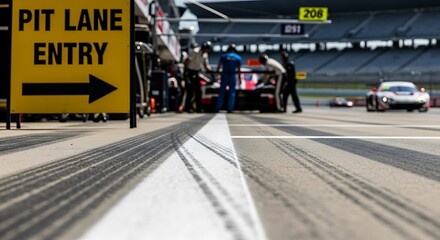 Racing Team Preparing for Pit Stop.