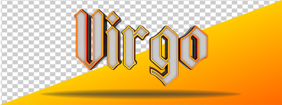 element zodiac virgo 3d render isolated