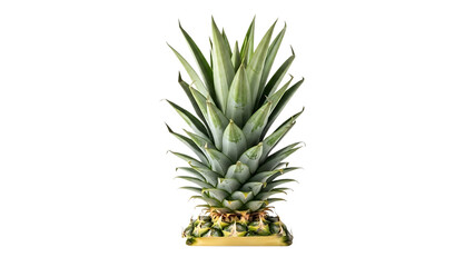 Fototapeta premium Prickly yet sweet fresh pineapple on transparent background