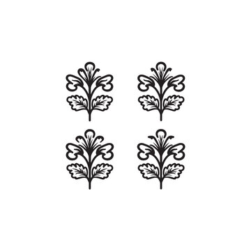Henbit icon line art wild herb 