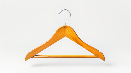 Isolated wooden clothes hanger
