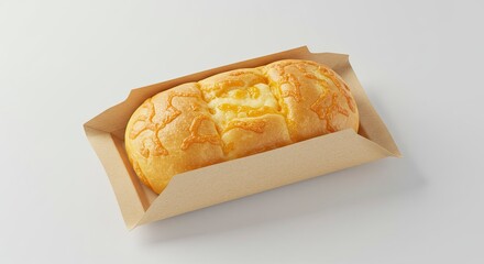 Delicious Golden Cheese Bread in Paper Packaging