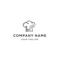 Fototapeta premium Elegant culinary logo featuring chefs hat and utensils for restaurant branding.