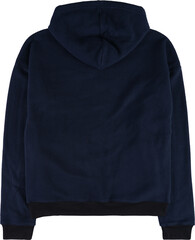 Solid navy blue hoodie isolated on transparent background