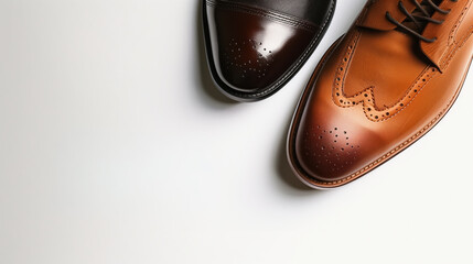 a conceptual image featuring a pair of stylish shoes