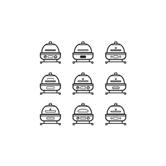 Fototapeta premium vInfant Warmer icon line art healthcare tool
