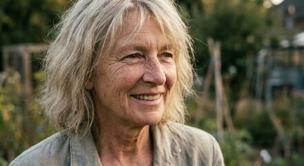 Elderly woman observing robotic arm handle medication