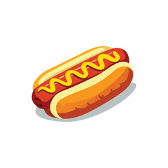 hot dog with mustard