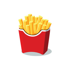 french fries in a white box