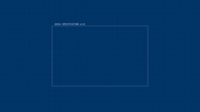 Animated Engineering Blueprint Background with Axial Specification Frame 4K Loop