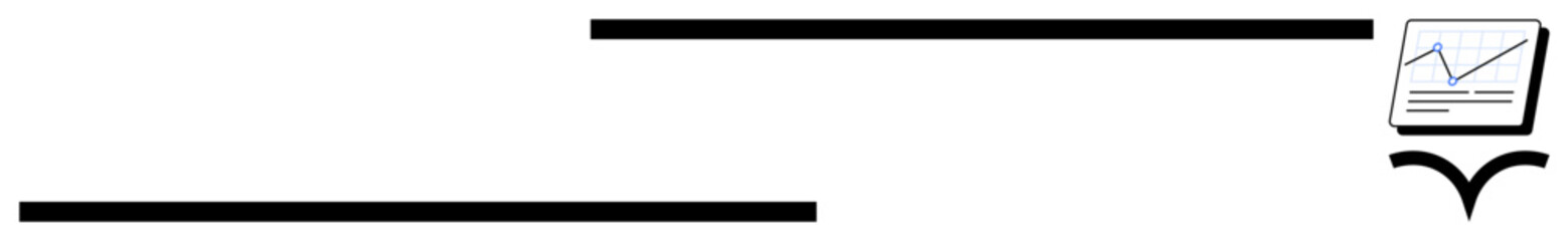 Obraz premium Single upward graph on screen, supported by bold lines connecting elements. Ideal for growth, business, analytics, strategy, progress, finance, achievement simple flat metaphor