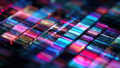 Abstract image of colorful, blurred lines and light creating a vibrant and dynamic perspective