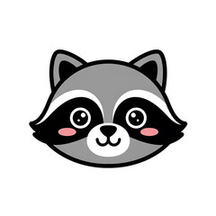 Raccoon Face Cartoon. (2)