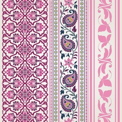 Obraz premium wedding card design, traditional paisley floral pattern , royal India 