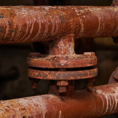 Flanged connection on water supply