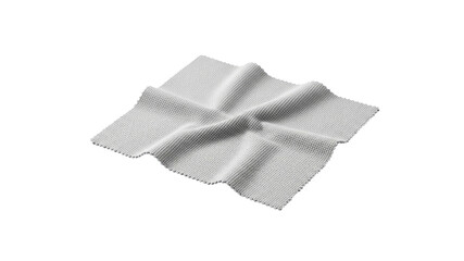 White microfiber cleaning cloth on Transparent Background