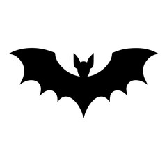 Fototapeta premium Vector silhouette of a bat on white background