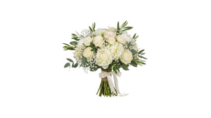 Cream and White Wedding Bouquet