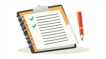 Organized checklist in a spiral notebook, ready for tasks