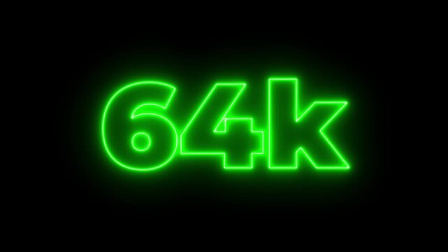 Glowing 90K Text Animation for Social Media Promotion