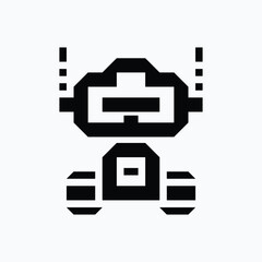 Robot illustration in minimalist style