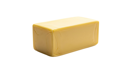Block of butter against Transparent Background
